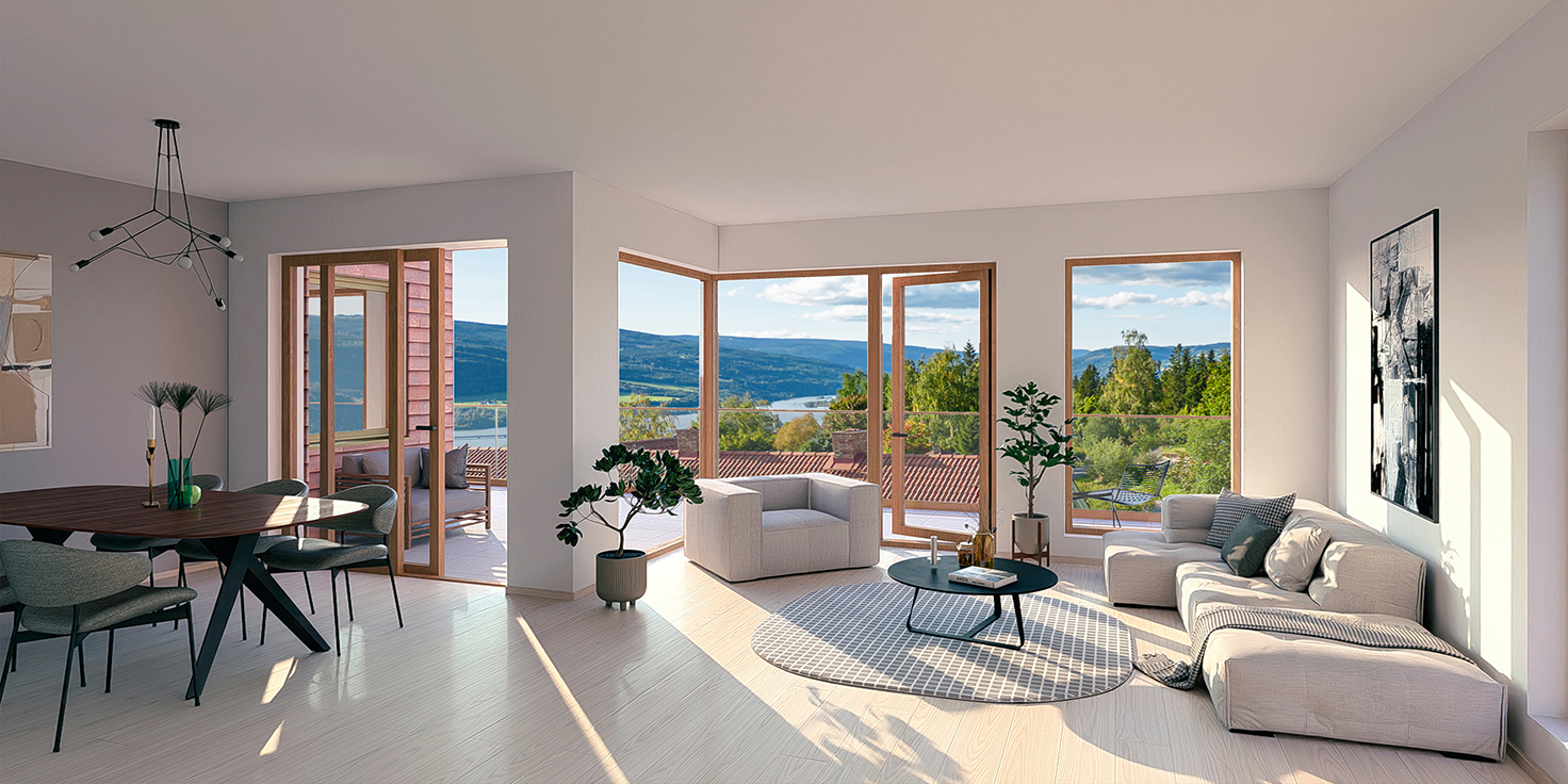 Leil. H0502 stue og  balkong 26 m2 med mulig innglassing